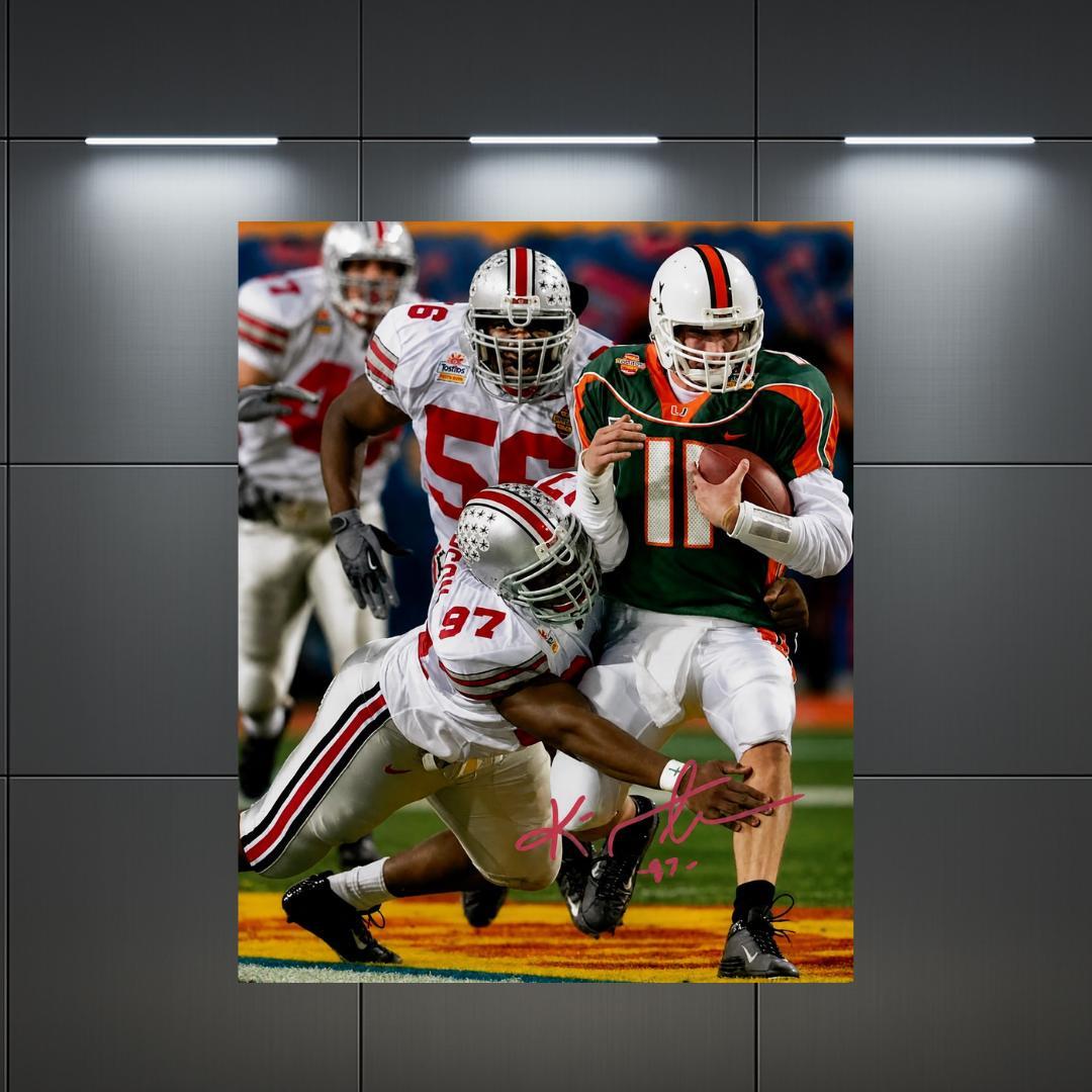 Kenny Peterson Ohio State Buckeyes Signed Photo Print Autograph Wall Art