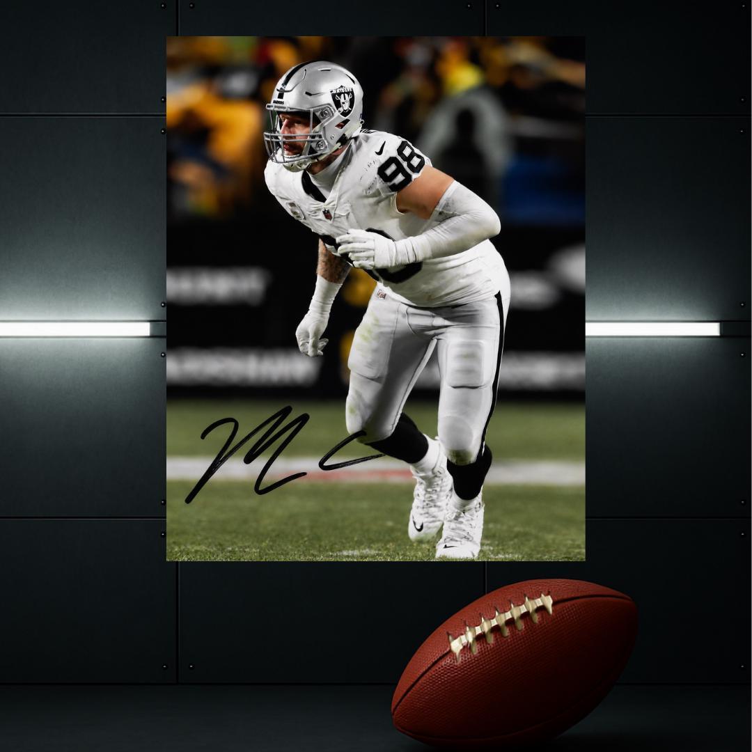 Maxx Crosby Las Vegas Raiders Signed Photo Print Autograph Wall Art