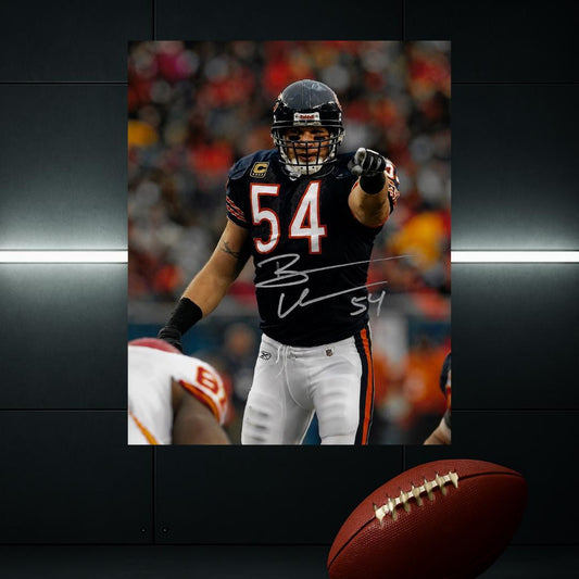 Brian Urlacher Chicago Bears Signed Photo Print Autograph Wall Art