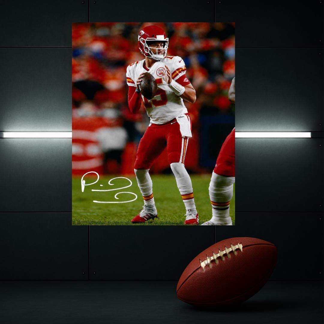 Patrick Mahomes Kansas City Chiefs Signed Photo Print Autograph Wall Art #3