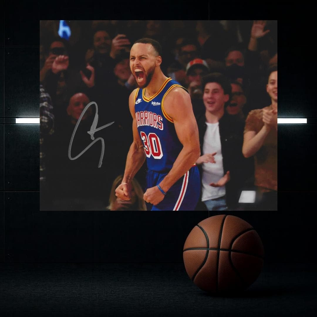 Stephen Curry Golden State Warriors Signed Photo Print Autograph Wall Art