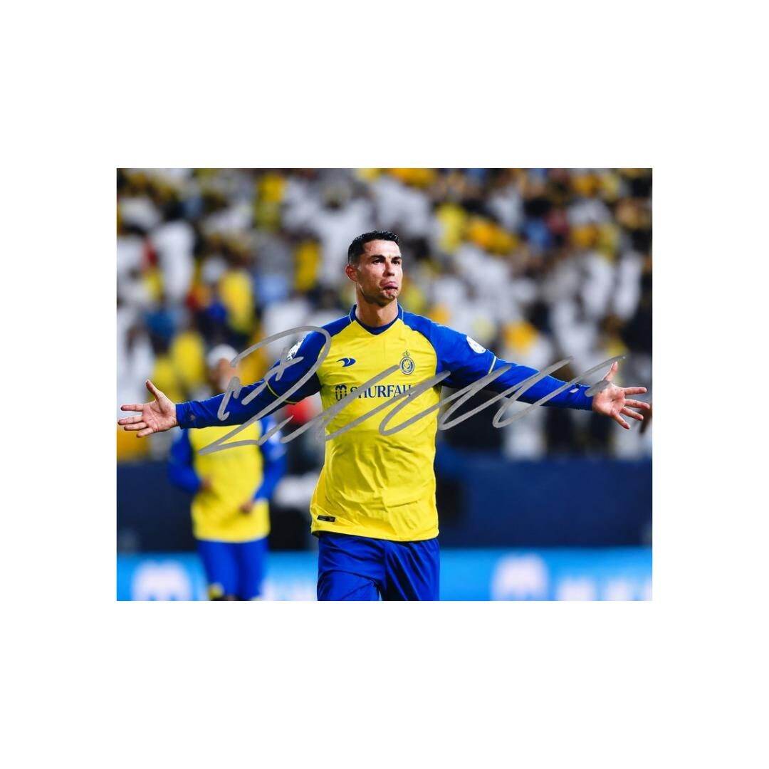 Cristiano Ronaldo Al Nassr FC Signed Photo Print Autograph Wall Art
