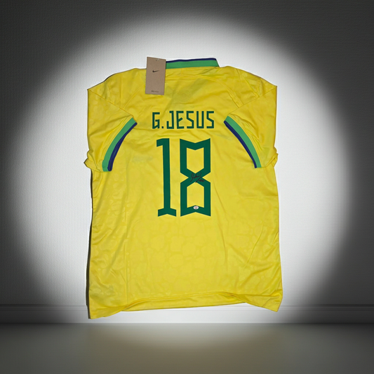 Gabriel Jesus of Brasil signed soccer jersey COA