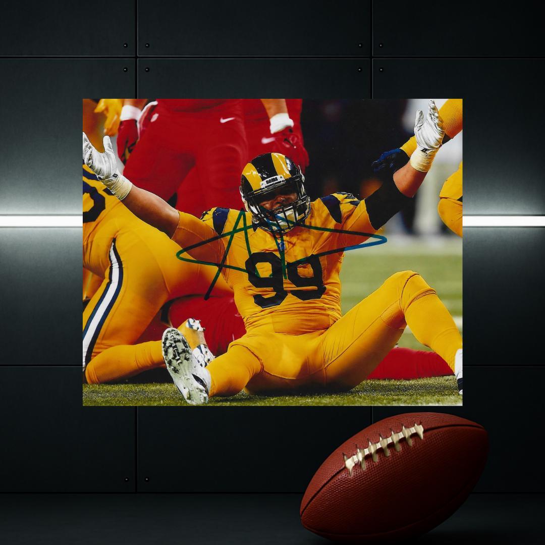 Aaron Donald Los Angeles Rams 1 Signed Photo Print Autograph Wall Art