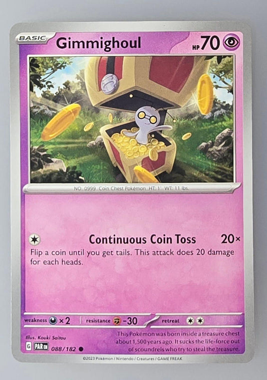 Gimmighoul Pokémon card Paradox Rift