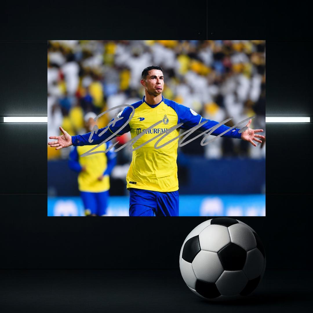 Cristiano Ronaldo Al Nassr FC Signed Photo Print Autograph Wall Art