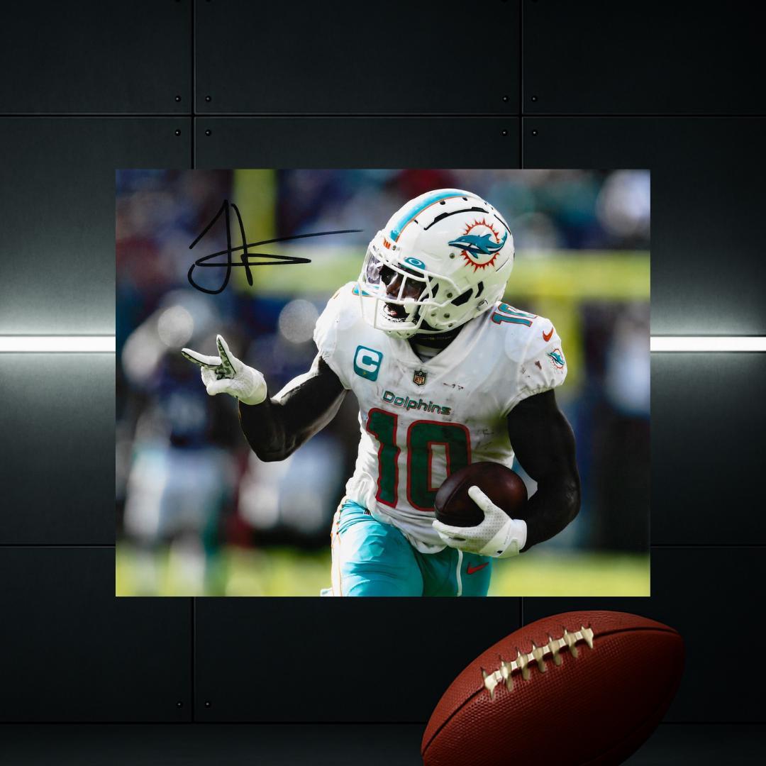 Tyreek Hill Miami Dolphins  Signed Photo Print Autograph Wall Art