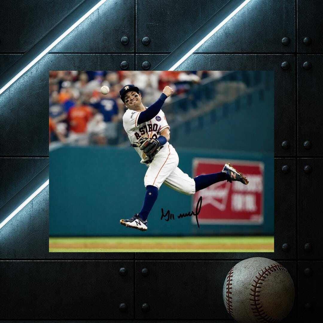 Jose Altuve Houston Astros Signed Photo Print Autograph Wall Art