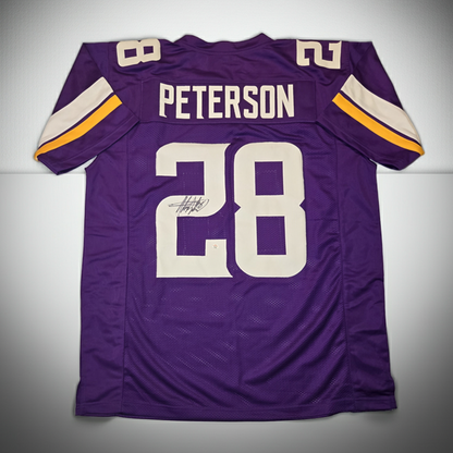 Adrian Peterson Minnesota Vikings Autographed Football Jersey With Coa
