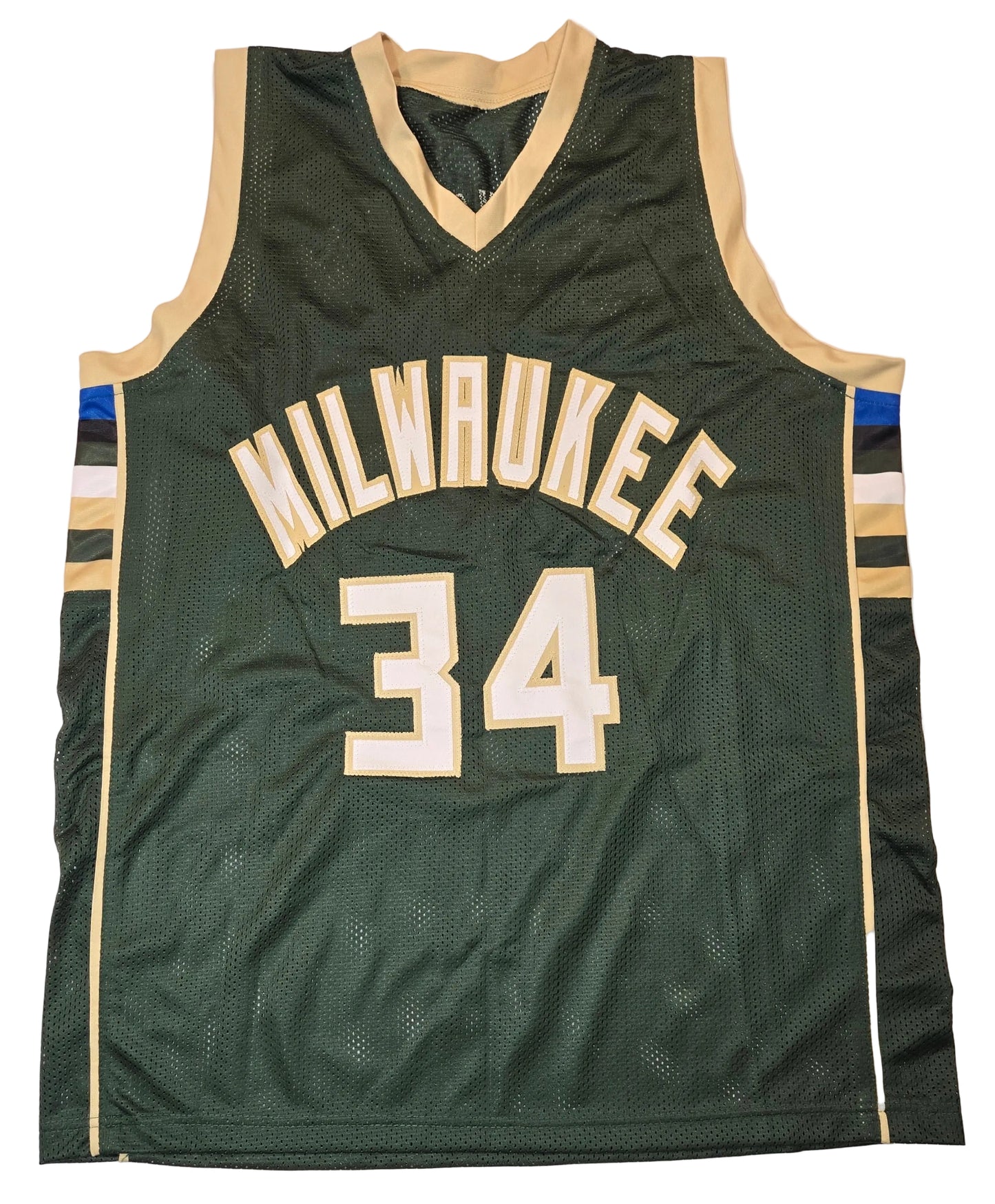 Giannis Antetokounmpo Milwaukee Bucks Away Basketball Jersey coa