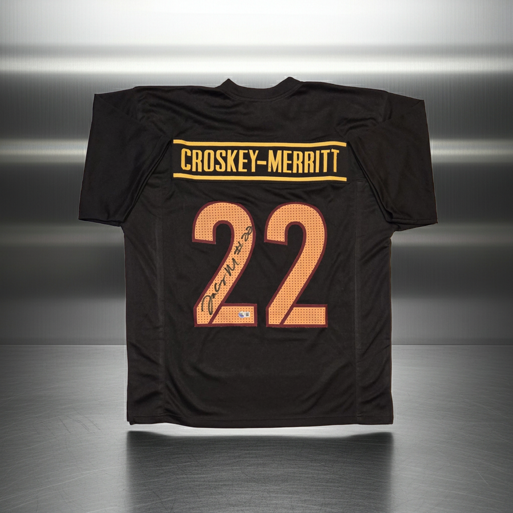 Jacory Croskey-Merritt Washington Commanders Autographed Football Jersey Hologram (XL)