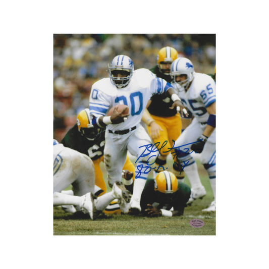 Billy Sims Detroit Lions Autographed & Inscribed 8x10 Photo With COA - Fan Freaks