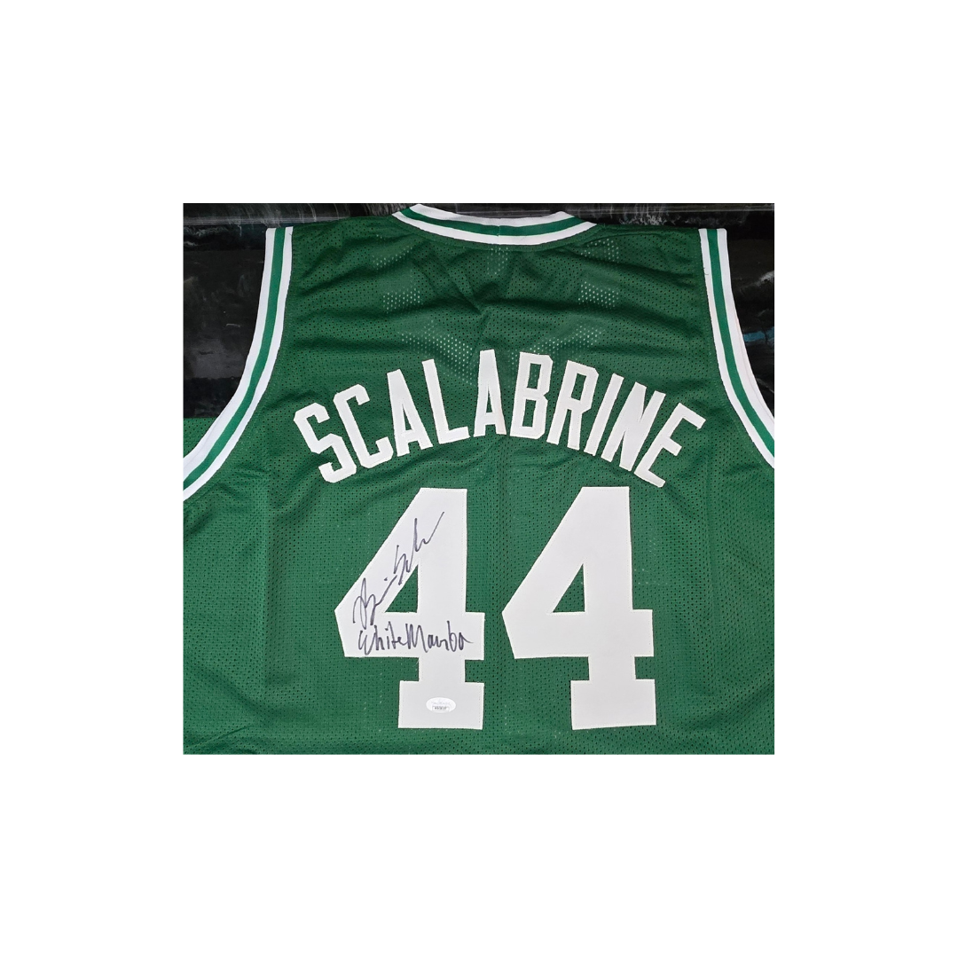 Brian Scalabrine Boston Celtics Autographed & Ins Custom Basketball Jersey coa - Fan Freaks