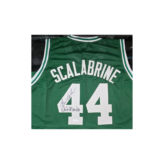 Brian Scalabrine Boston Celtics Autographed & Ins Custom Basketball Jersey coa - Fan Freaks
