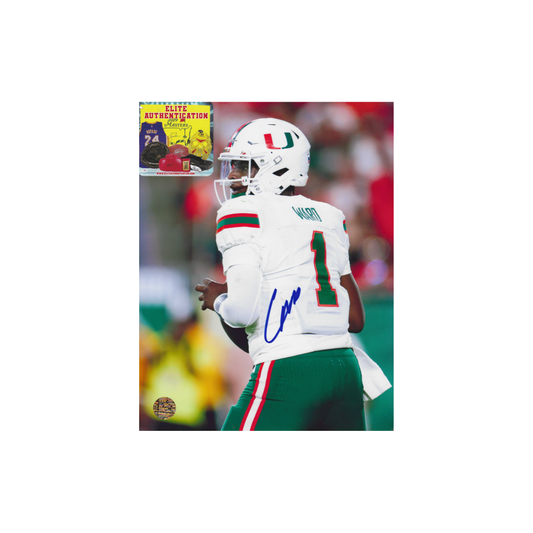 Cam Ward Miami Hurricanes Autographed 8.5x11 Photo WIth COA - Fan Freaks