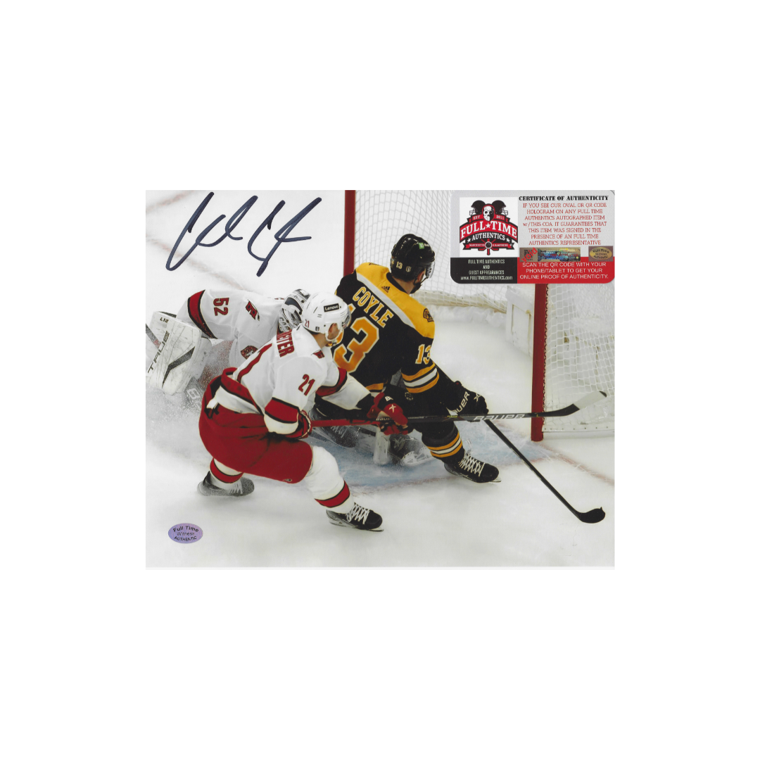 Charlie Coyle Boston Bruins Autographed 8x10 Photo With COA - Fan Freaks
