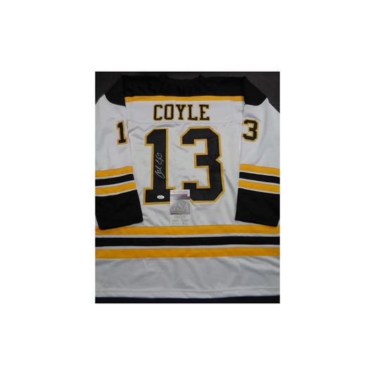 Charlie Coyle Boston Bruins Autographed Custom Hockey Jersey coa - Fan Freaks