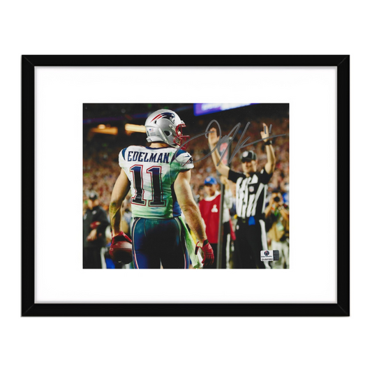 Julian Edelman New England Patriots autographed framed 8x10 photo, Global Authentics GV981852, image 1