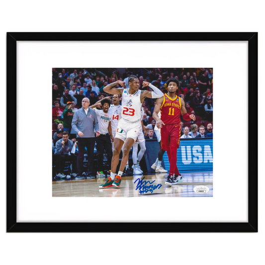 Kameron McGusty Miami Hurricanes autographed framed 8x10 photo with JSA COA AB88833, primary listing image