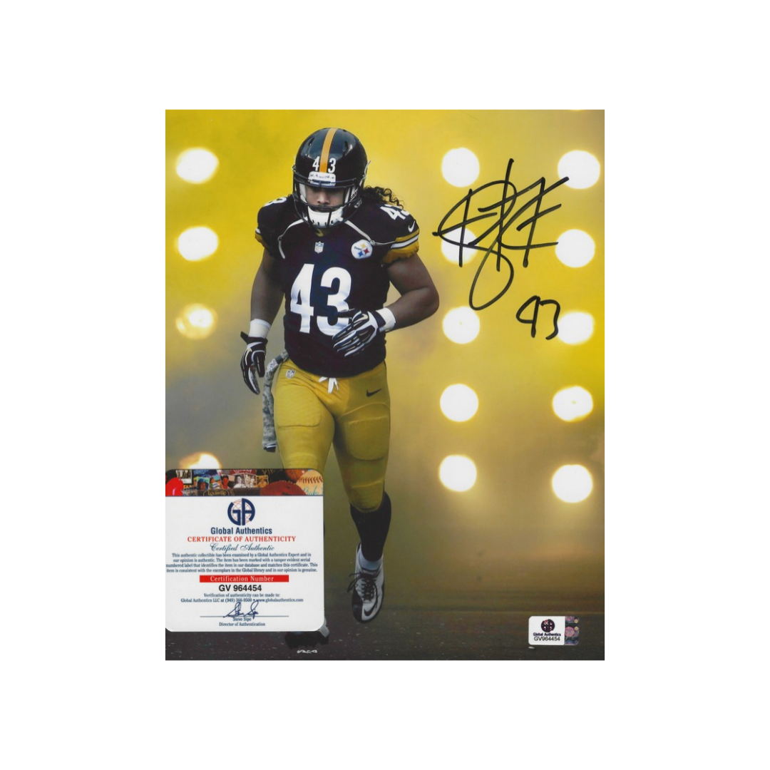 Troy Polamalu Pittsburgh Steelers signed 8x10 framed football photo, second listing image