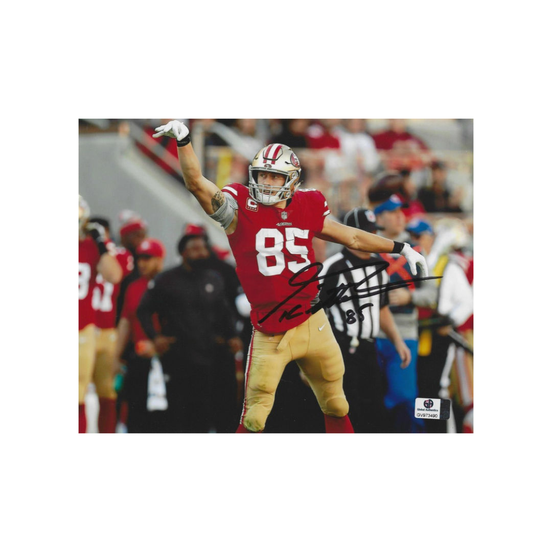 George Kittle signed San Francisco 49ers framed 8x10 photograph, Global Authentics GV973490