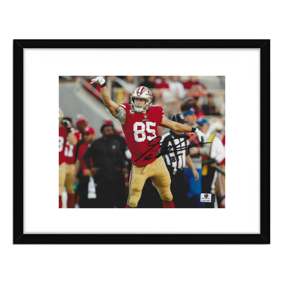 George Kittle San Francisco 49ers autographed framed 8x10 photo, Global Authentics GV973490