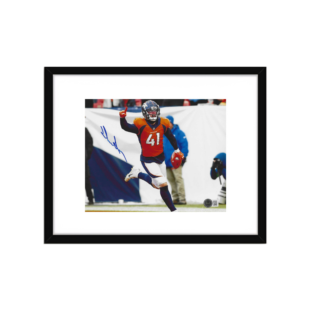 Drew Sanders Denver Broncos Autographed 8x10 Photo Hologram W/Frame - Fan Freaks