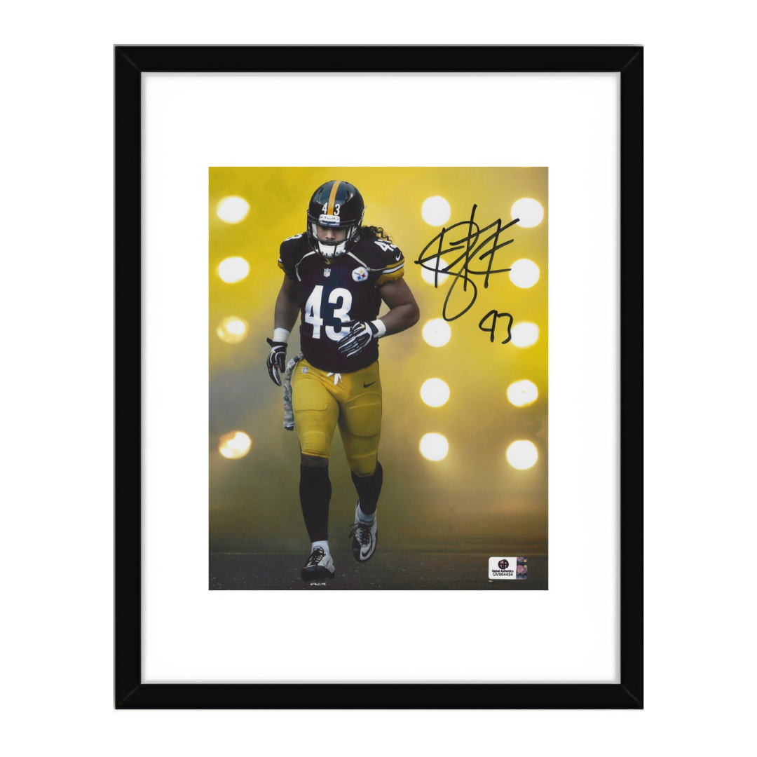 Troy Polamalu Pittsburgh Steelers autographed framed 8x10 NFL photograph, Global Authentics GV964454 listing