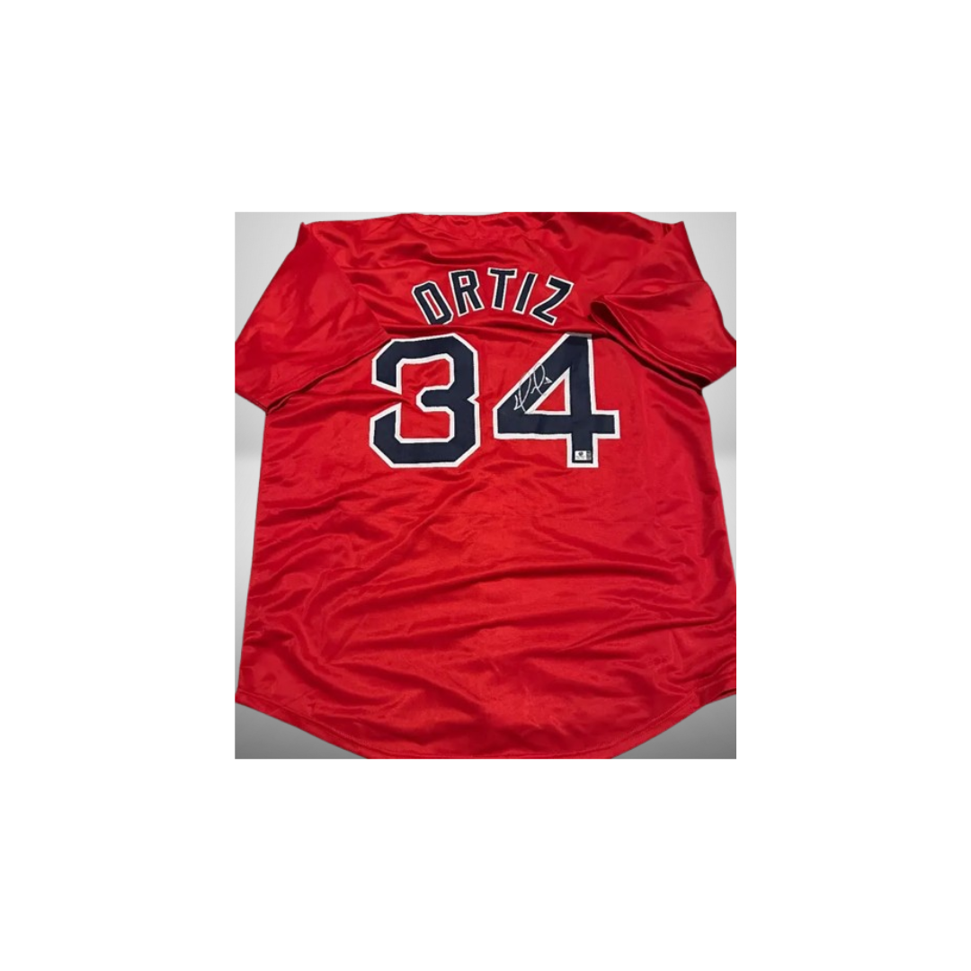 David Ortiz Boston Red Sox Autographed Custom Baseball Jersey With COA - Fan Freaks
