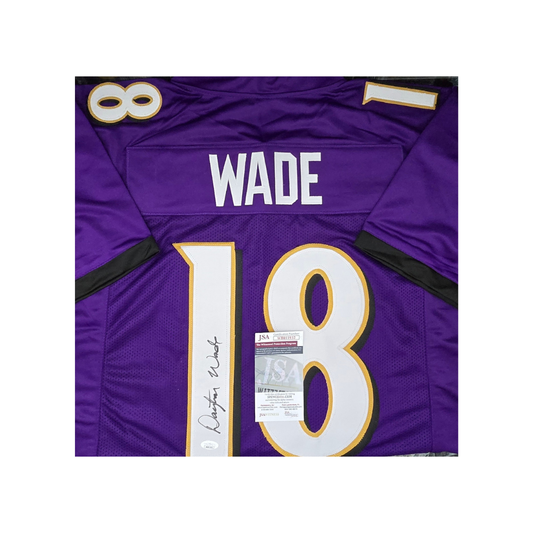 Dayton Wade Baltimore Ravens Autographed Custom Football Jersey With COA - Fan Freaks