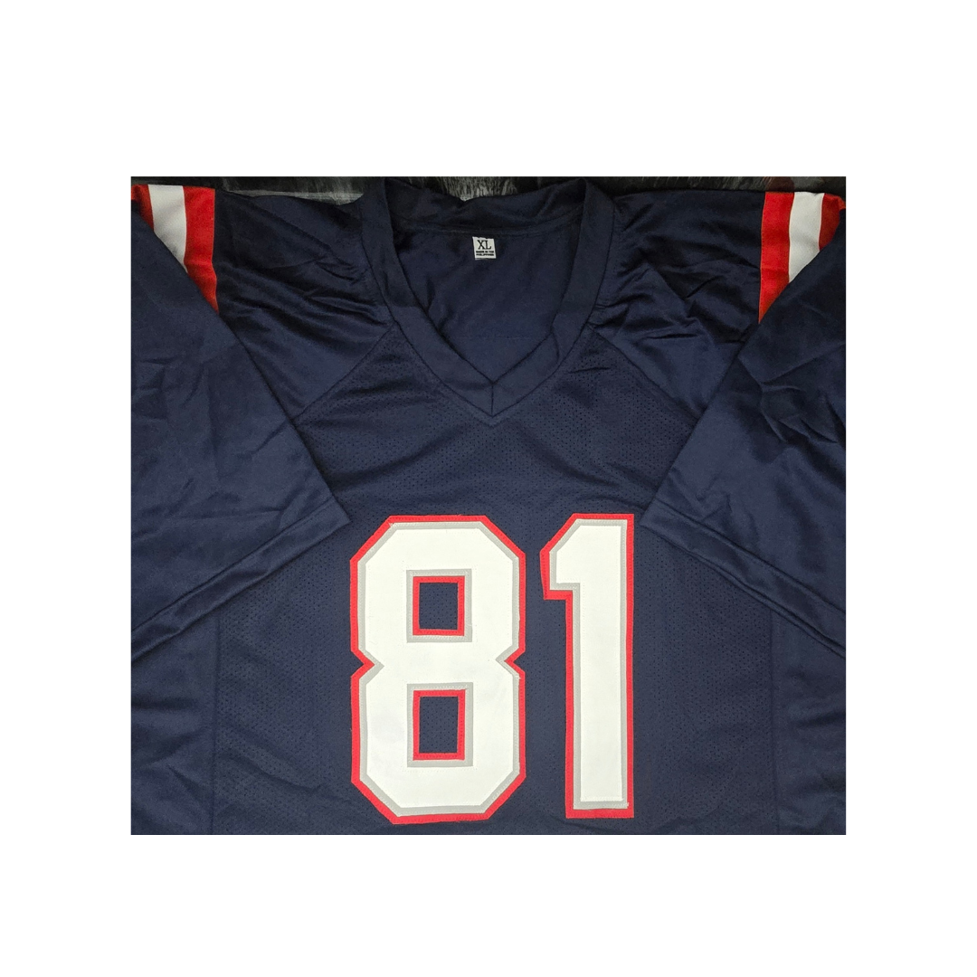 Demario Douglas New England Patriots Autographed Custom Football Jersey Hologram - Fan Freaks
