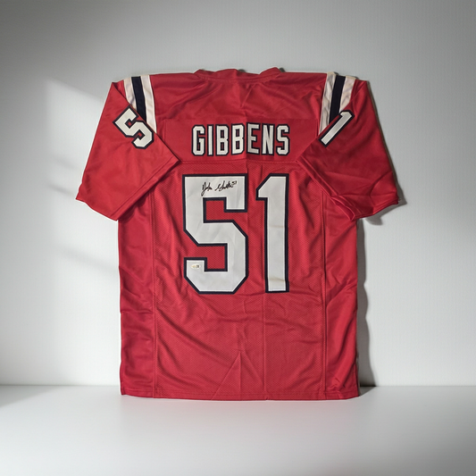 Jack Gibbens New England Patriots Autographed Home Jersey JSA Hologram