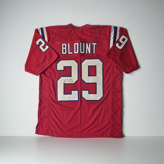 LeGarrette Blount New England Patriots Autographed Football Jersey JSA