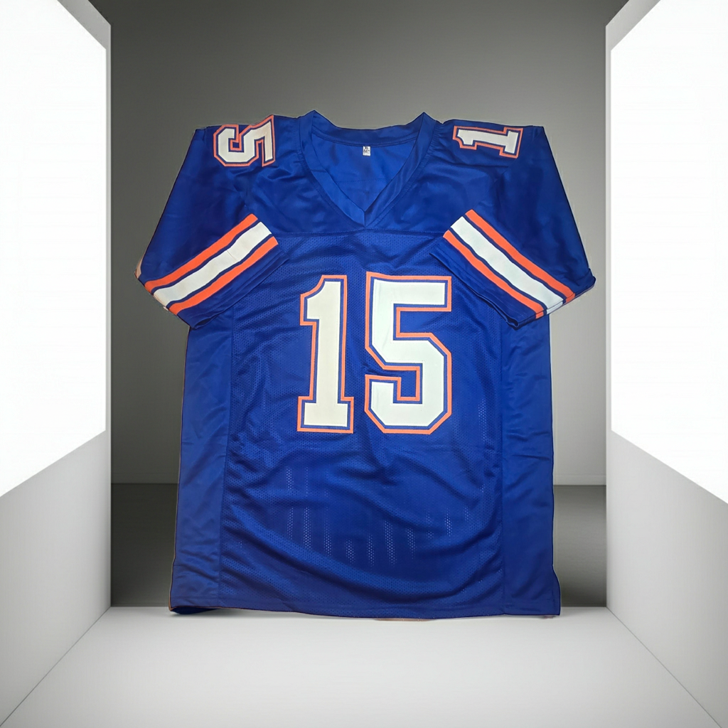 Tim Tebow Florida Gators Autographed Football Jersey coa