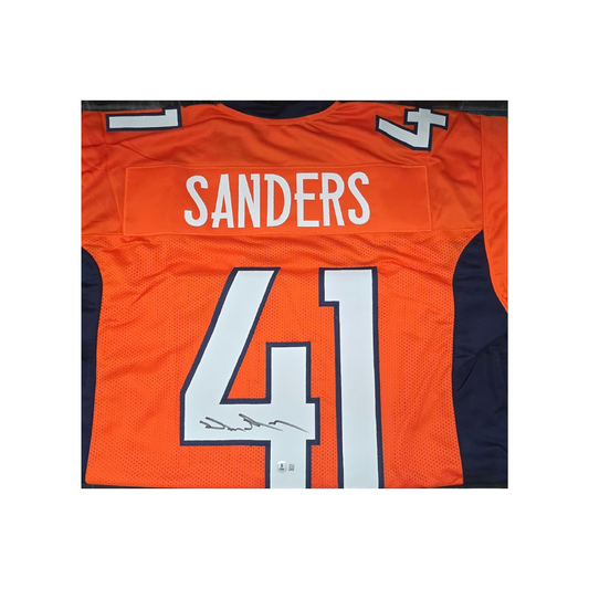 Drew Sanders Denver Broncos Autographed Custom Football Jersey Hologram - Fan Freaks