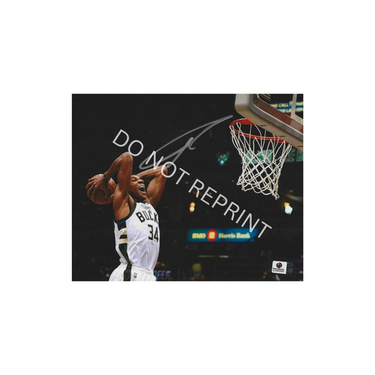 Giannis Antetokounmpo Milwaukee Bucks Autographed 8x10 Photo Reprint - Fan Freaks