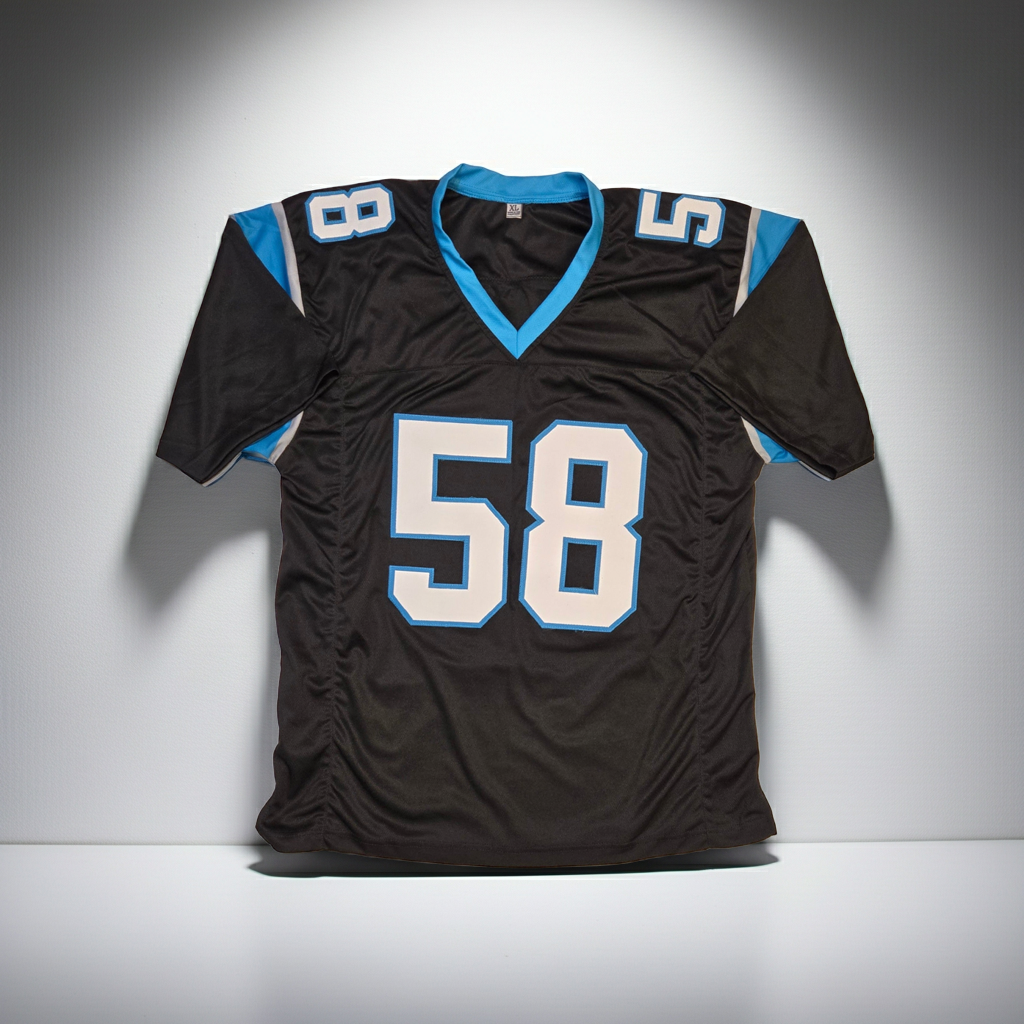 Thomas Davis Sr. Carolina Panthers Signed Football Jersey Beckett Hologram