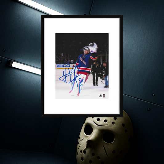 Henrik Lundqvist New York Rangers Autographed 8x10 Photo coa W/Frame