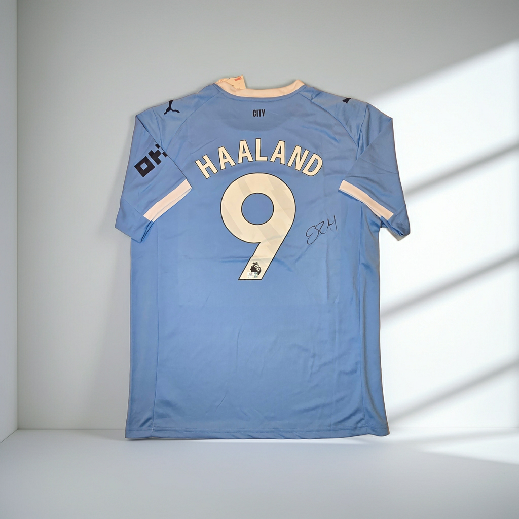 Erling Haaland Autographed 23-24 Puma Soccer Jersey coa