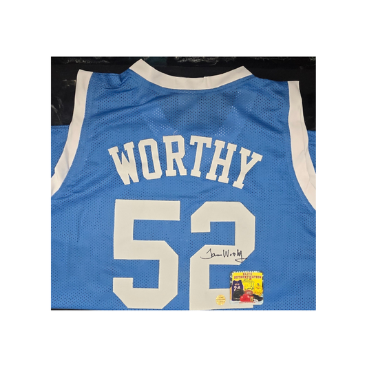 JAMES WORTHY SIGNED NORTH CAROLINA TARHEELS 52 JERSEY WITH COA - Fan Freaks