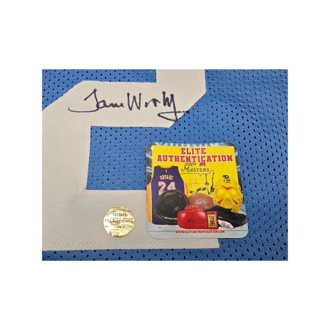 JAMES WORTHY SIGNED NORTH CAROLINA TARHEELS 52 JERSEY WITH COA - Fan Freaks