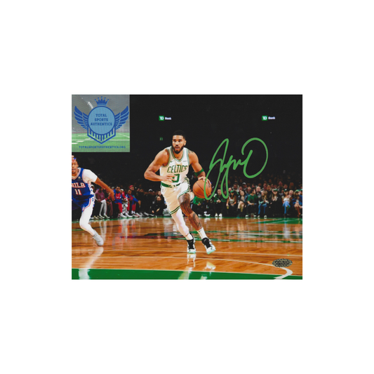 JAYSON TATUM SIGNED 8X10 PHOTO CELTICS With COA - Fan Freaks