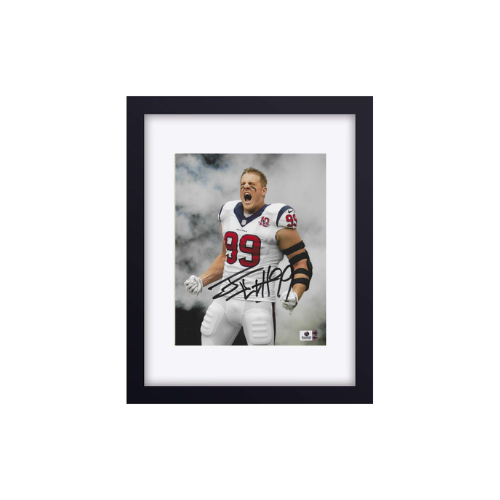J.J. Watt With the Houston Texans Autographed 8x10 Photo coa W/Frame - Fan Freaks