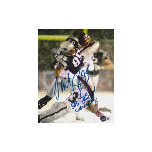 Jermaine Wiggins New England Patriots Autographed Photo Hologram - Fan Freaks