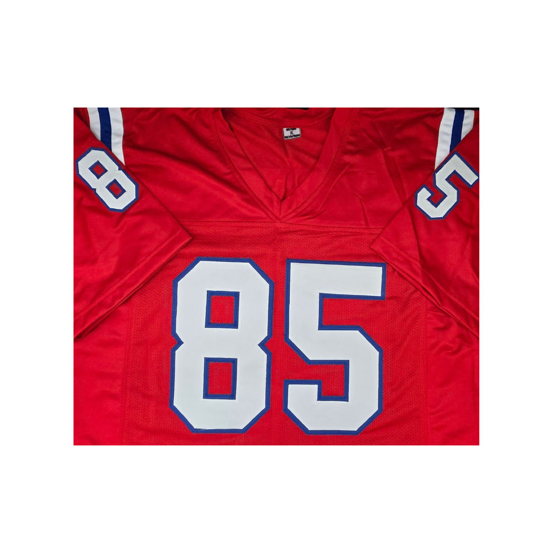 Jermaine Wiggins New England Patriots Autographed & Ins Custom Football Jersey With COA - Fan Freaks