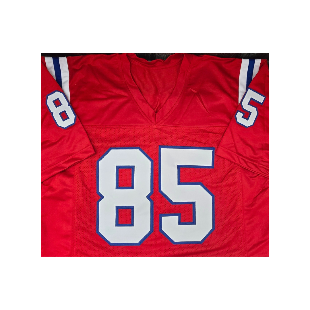 Jermaine Wiggins New England Patriots Autographed & Ins Custom Football Jersey coa - Fan Freaks