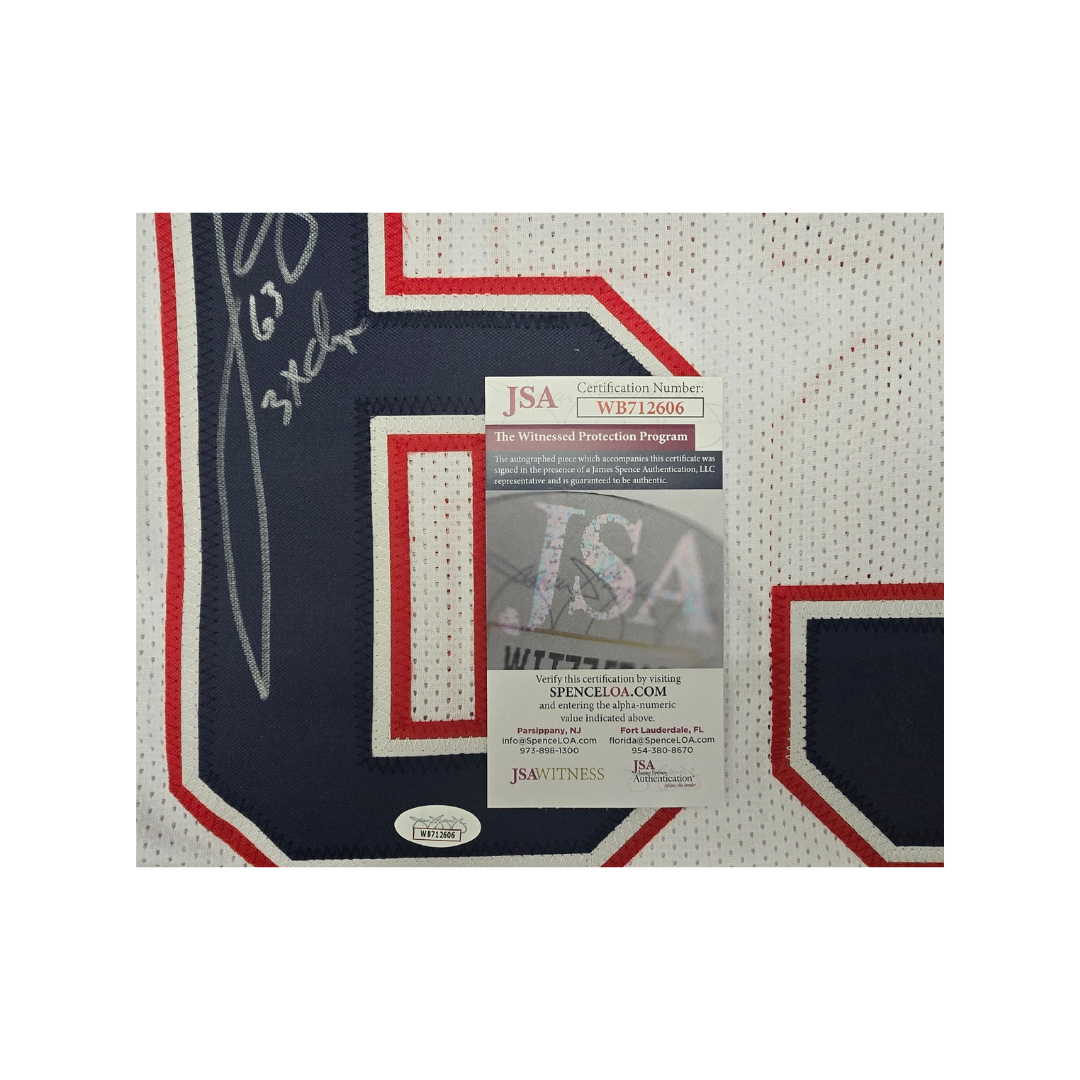 Joe Andruzzi New England Patriots Autographed Custom Football Jersey With COA - Fan Freaks