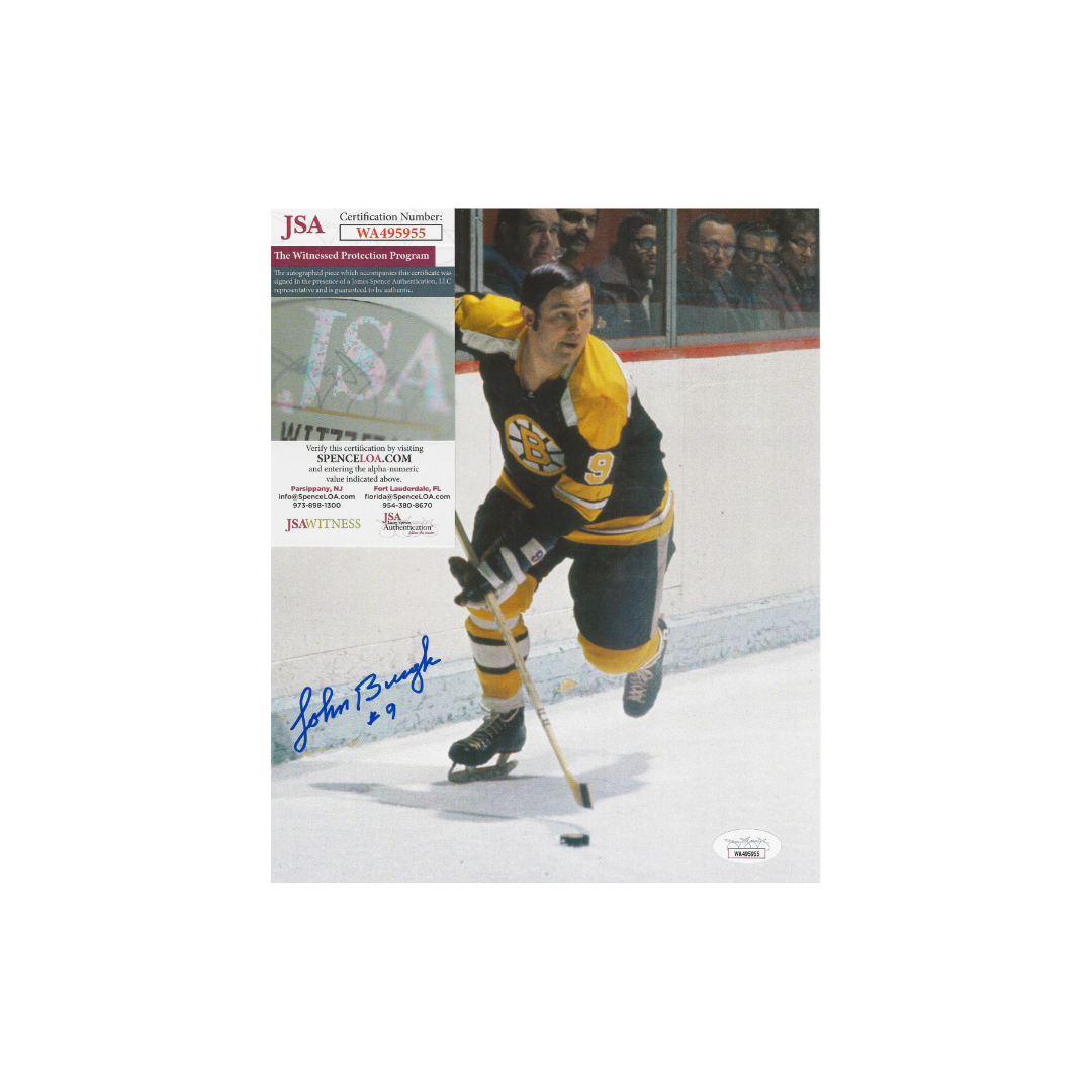 Johnny Bucyk Boston Bruins Autographed 8x10 Photo With COA - Fan Freaks