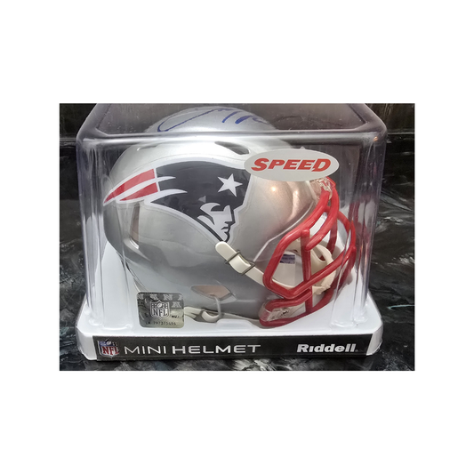 Julian Edelman New England Patriots Autographed Riddell Mini Helmet With COA - Fan Freaks