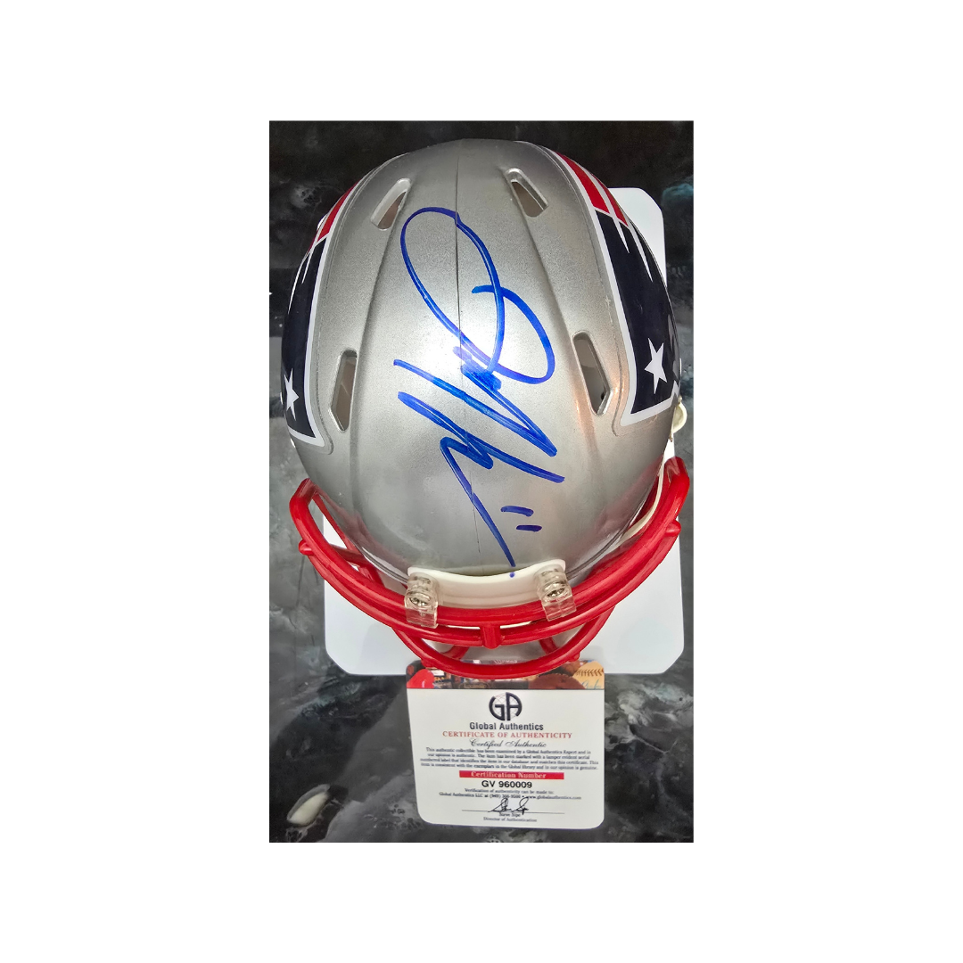 Julian Edelman New England Patriots Autographed Riddell Mini Helmet With COA - Fan Freaks